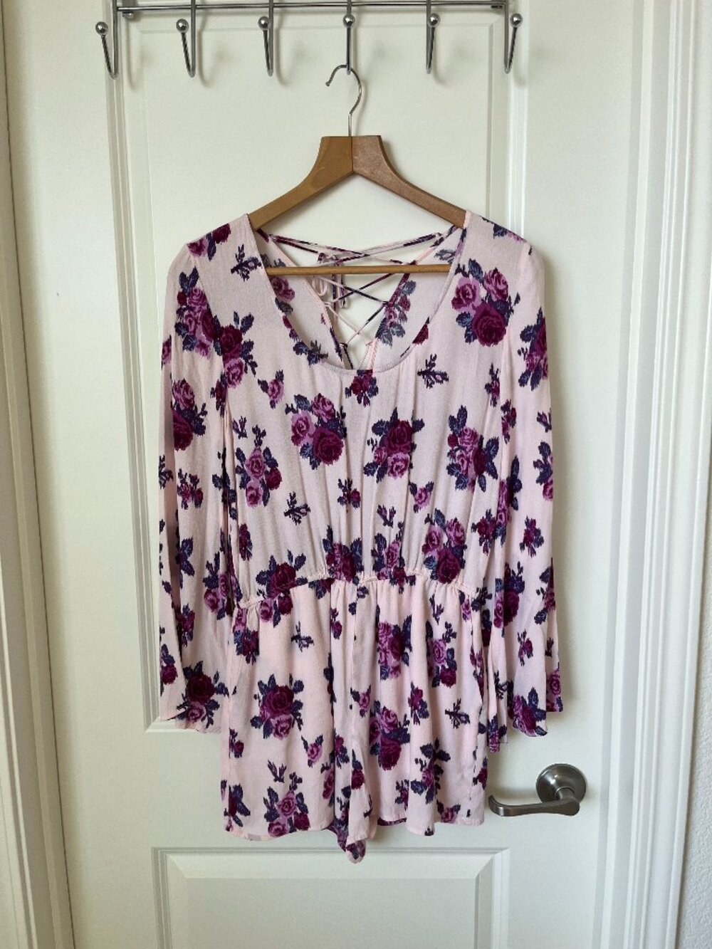 Long Sleeve Floral Romper